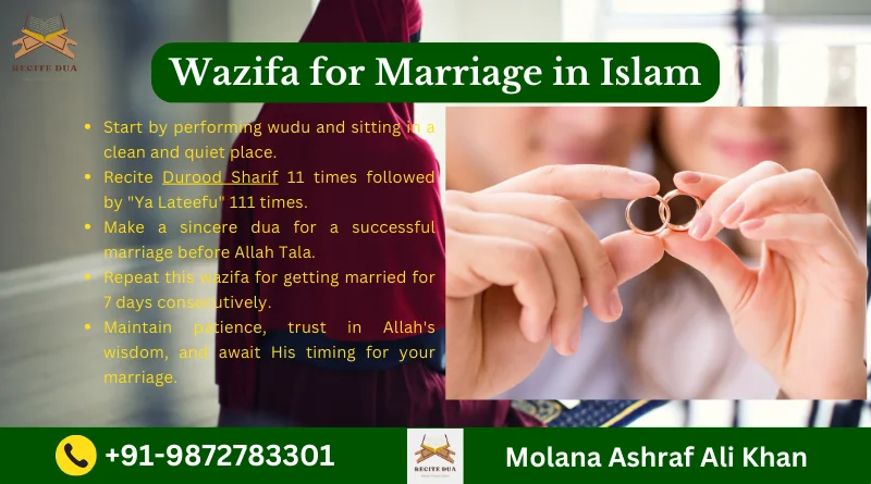 Wazifa for Marriage in Islam