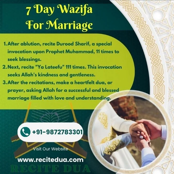 7 day wazifa for marriage