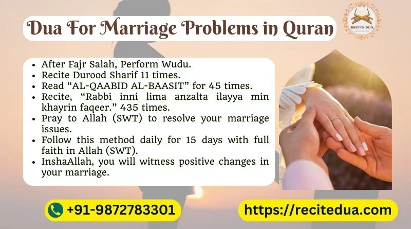 Dua For Marriage Problems in Quran