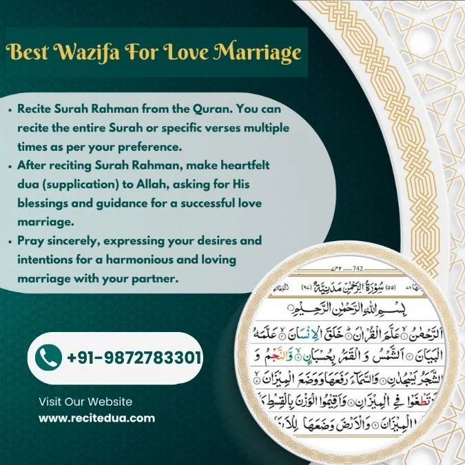 best wazifa for love marriage
