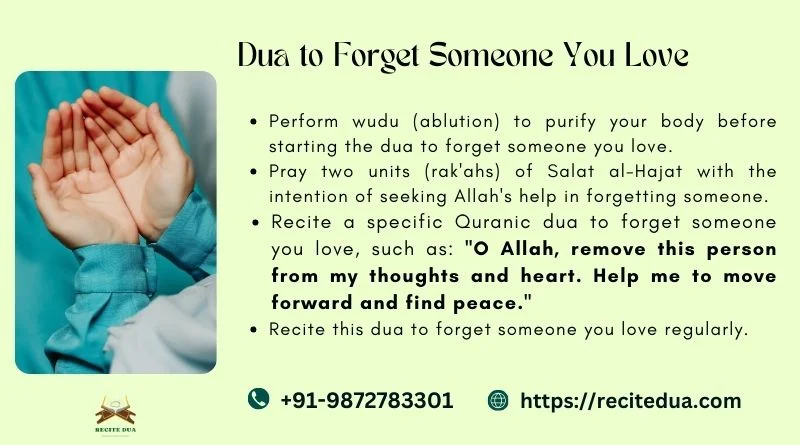 dua to forget someone you love